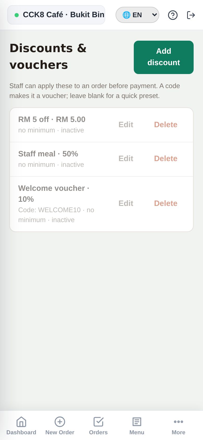 Discounts & vouchers