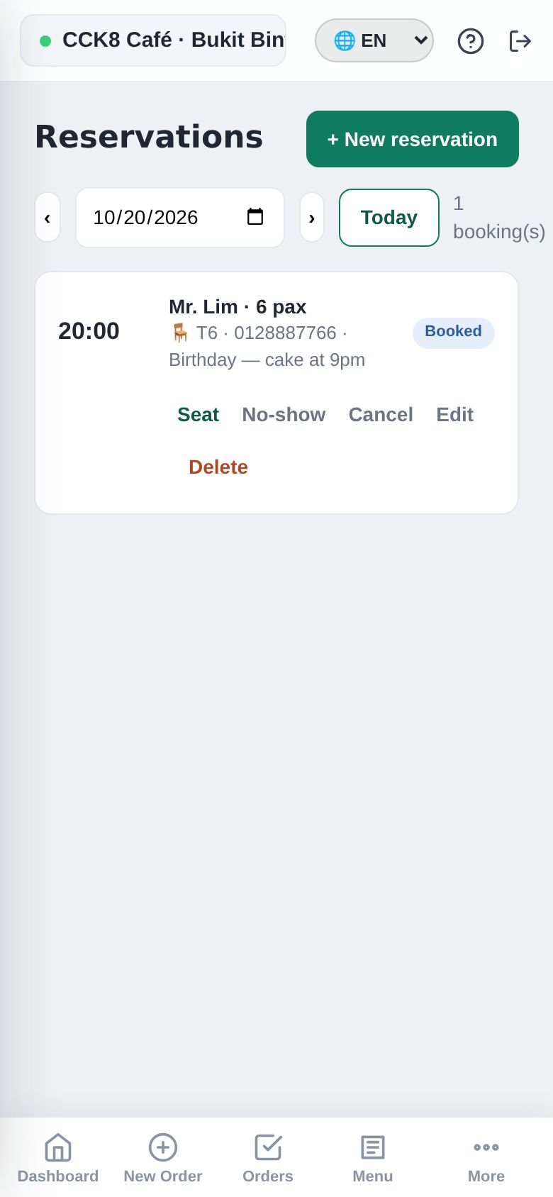 Reservations